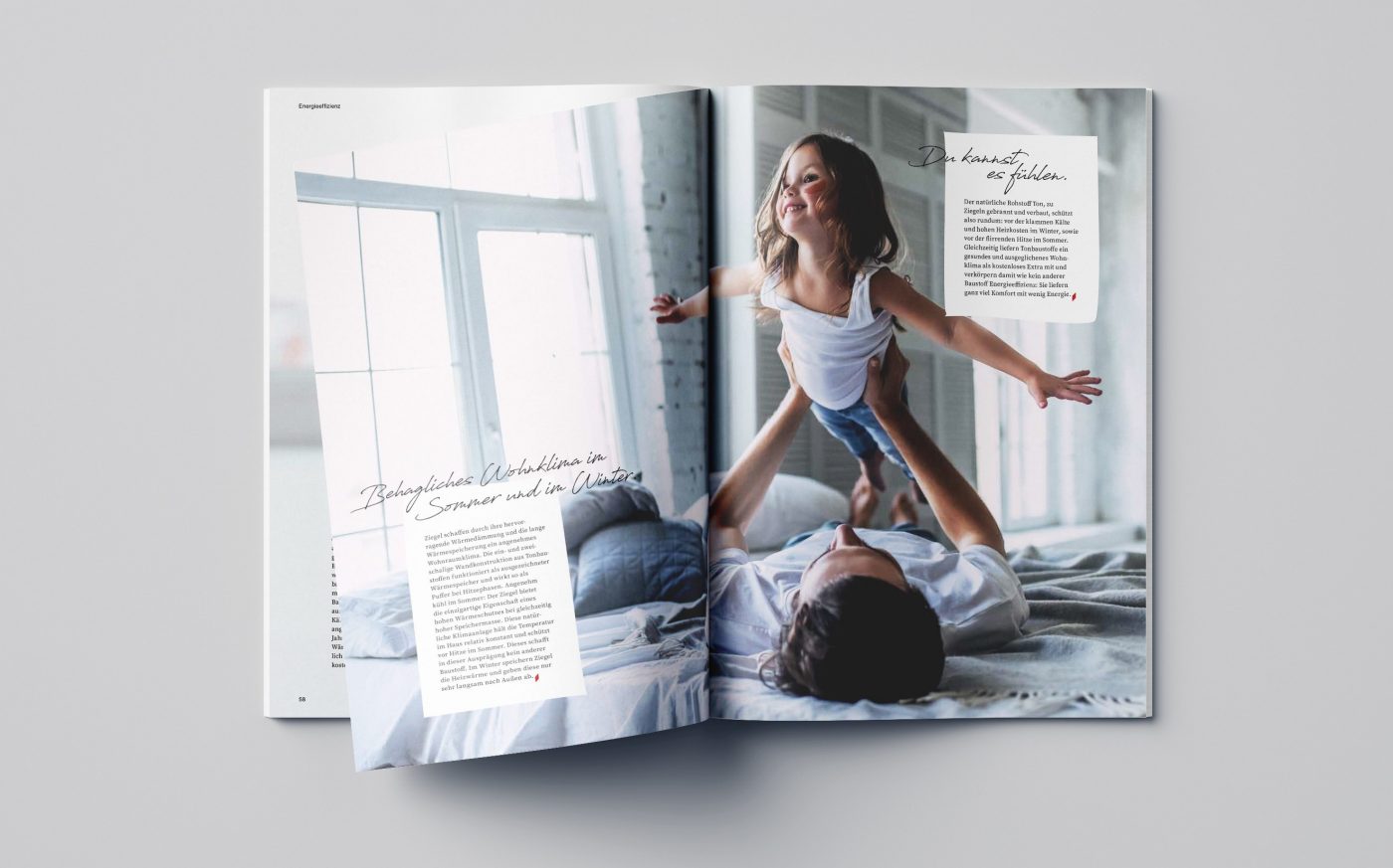 Mockup of the Wienerberger Magazine "Tonhaus"