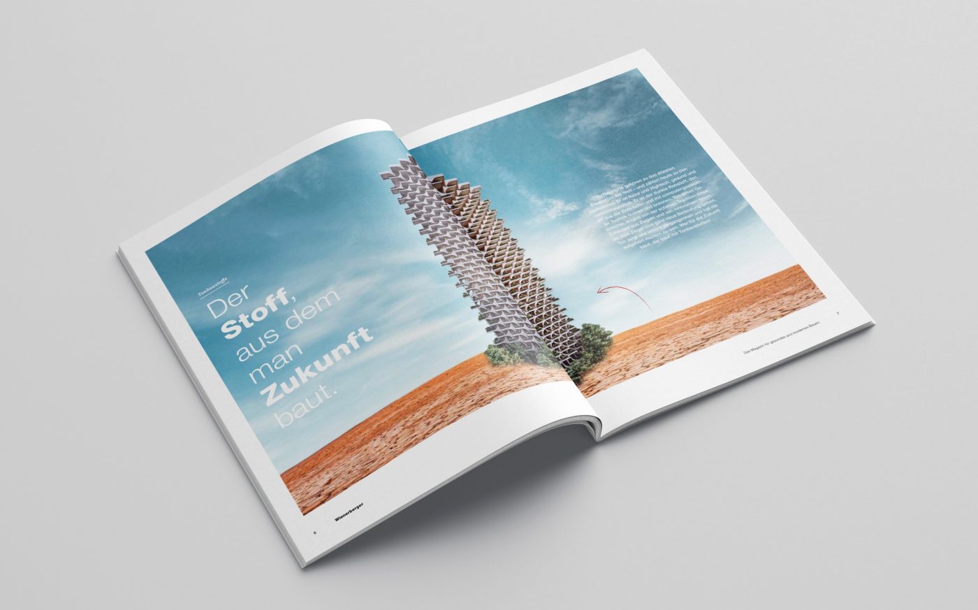 Mockup of the Wienerberger Magazine "Tonhaus"
