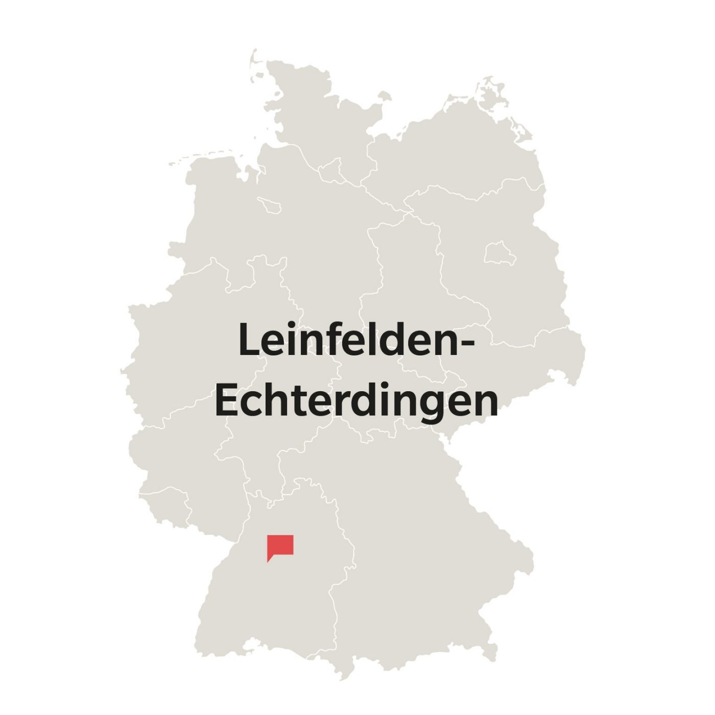 Deutschlandkarte - Leinfelden-Echterdingen