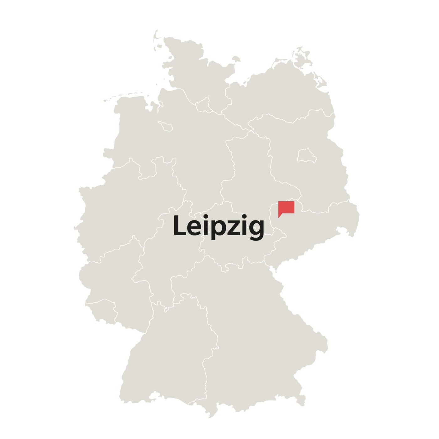 Deutschlandkarte - Leipzig