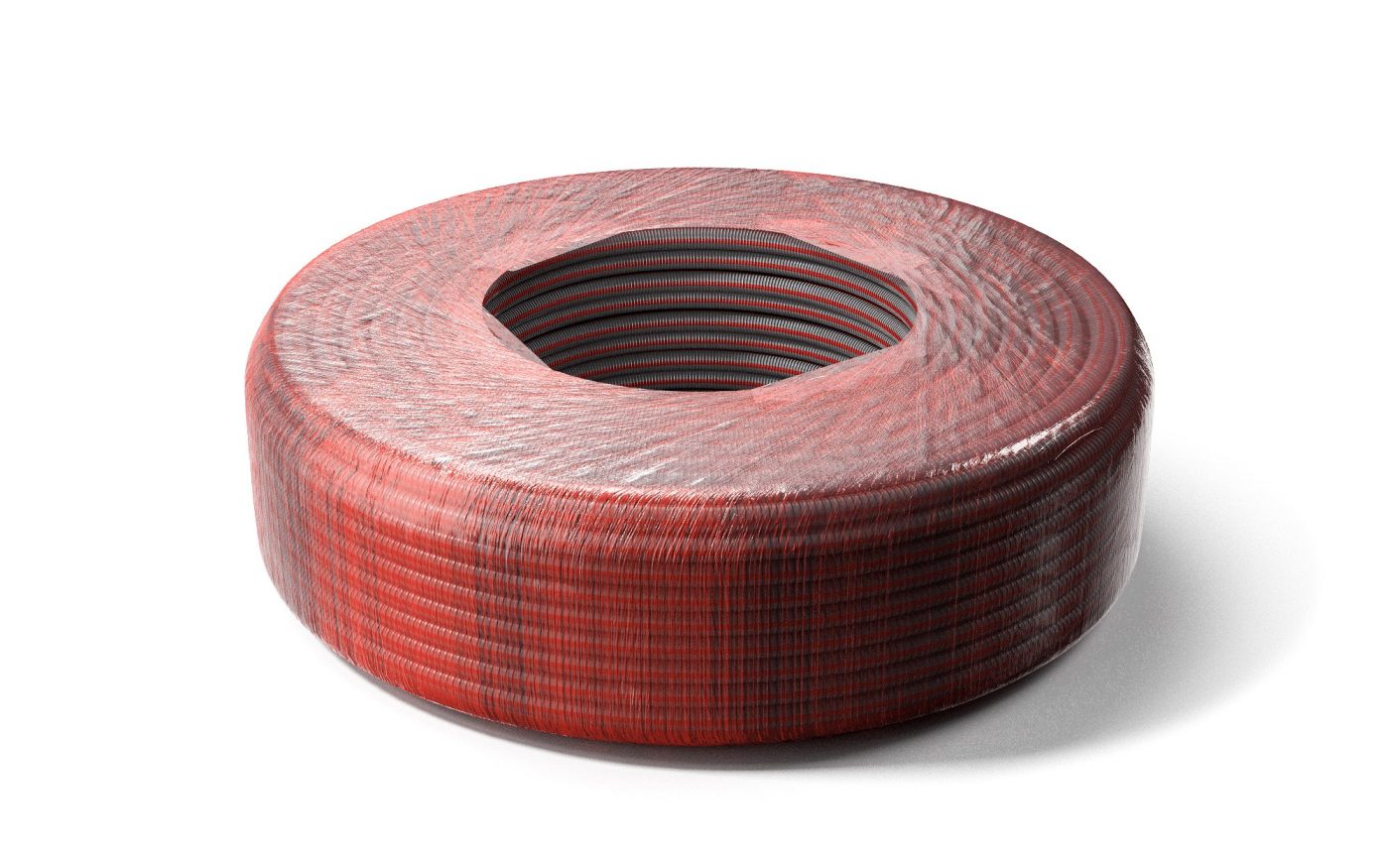 Preflex Roll grey pipe red line red foil