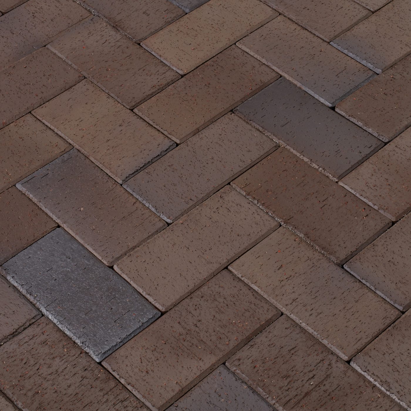 Stranggepresster Pflasterklinker in Braun. Als Formatmix erhältlich