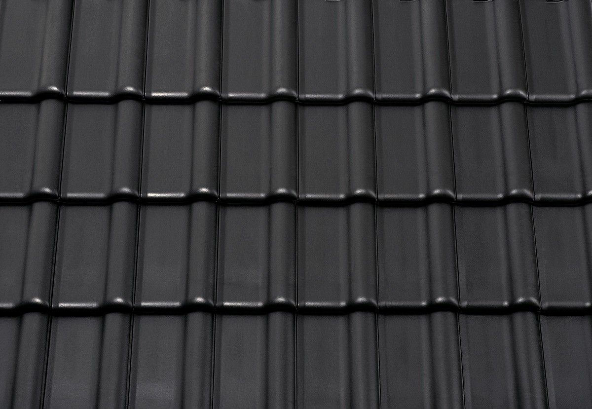 Dachziegel Alegra 10 E tiefschwarz Koramic