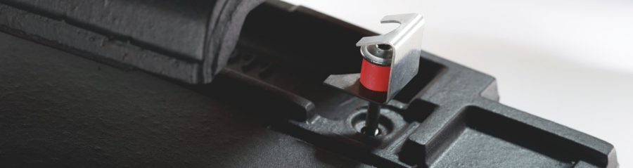 Koramic Sturmfix 2.0 mounted on black rooftile