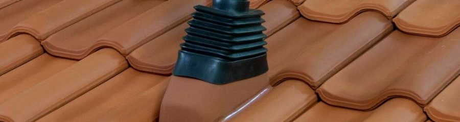 Antennendurchgangsziegel mit Gummimanschette