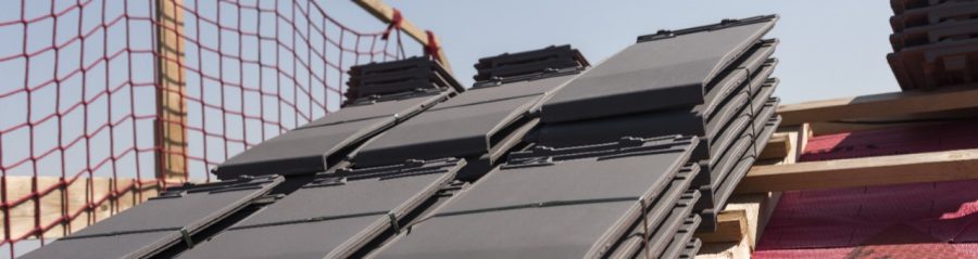 Roof installation of Actua clay roof tiles