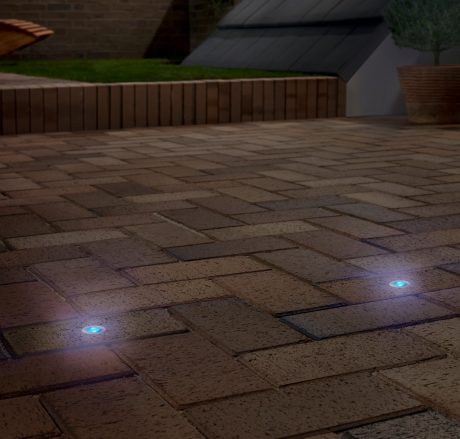 LED Pflastersteine Abends Terasse Stralsund Penter Pflasterklinker