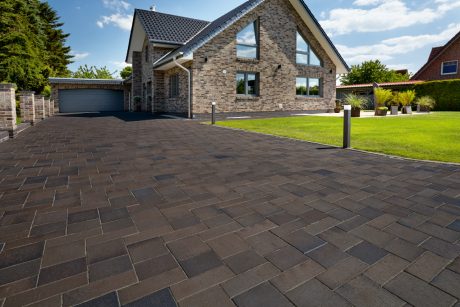 Pflasterstein, penter, pflasterstein, titan, formatmix, eingang, vorhof, terrasse