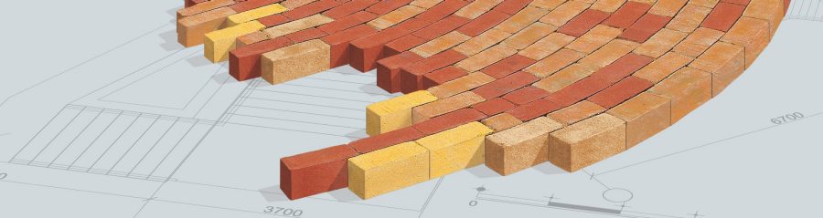 Penter paver surface on technical background