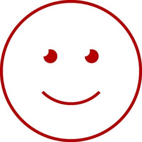 Icon with smiling face, happy