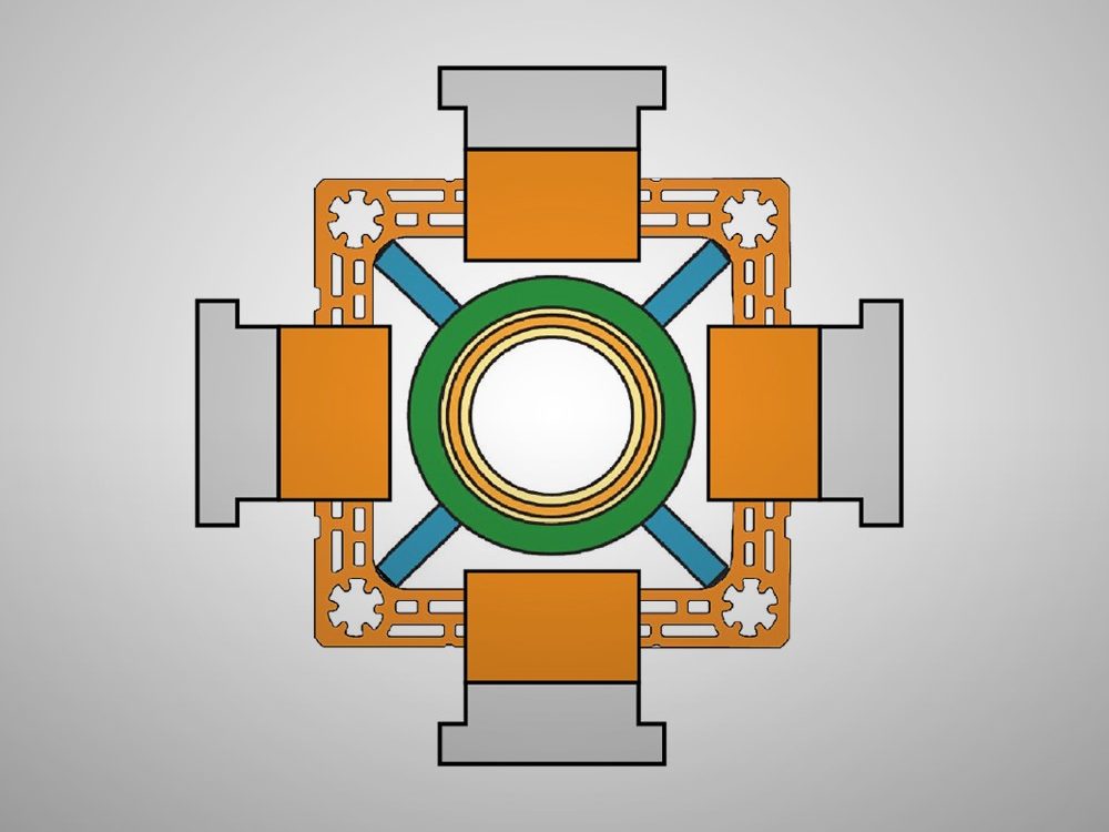 Kamtec Anschluss von vier Seiten Illustration