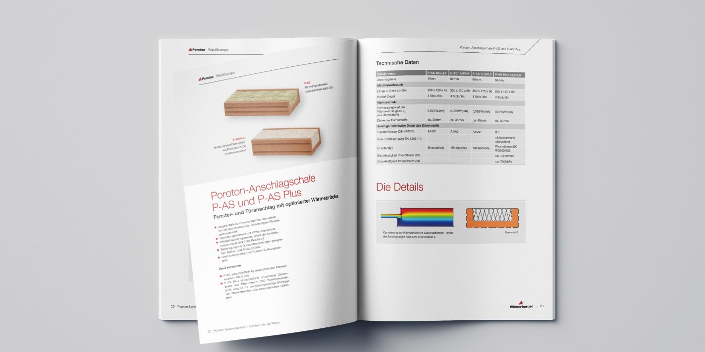 Poroton Systemzubehör Broschüre Mockup