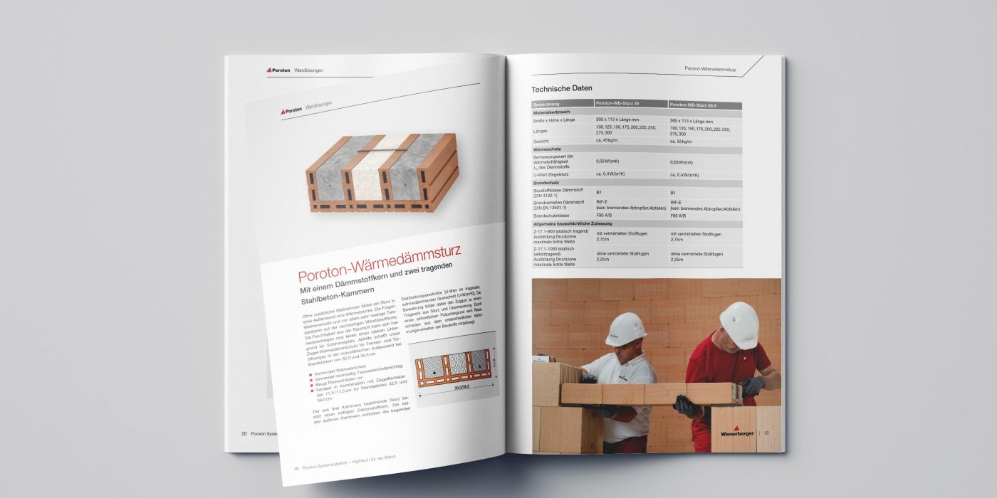 Poroton Systemzubehör Broschüre Mockup