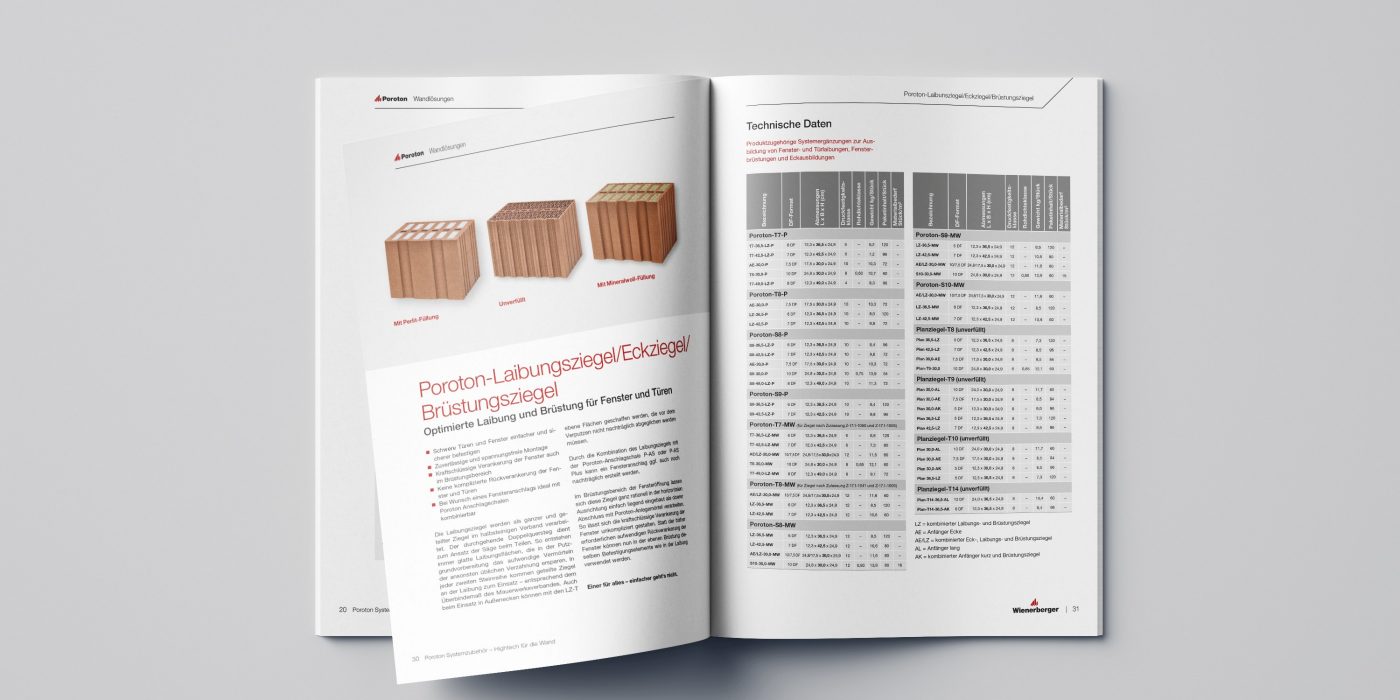Poroton Systemzubehör Broschüre Mockup