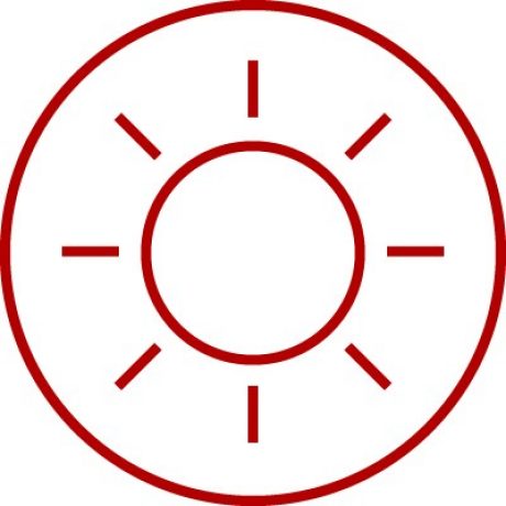 Weather icon for summer, sun, hot, heat, UV