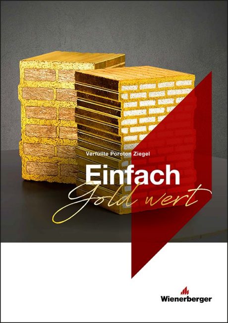 Goldwert verfuellte Ziegel