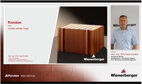 Poroton verfüllte Ziegel | Webcast