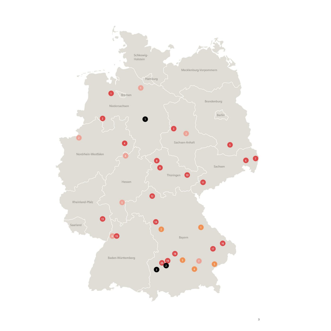 Deutschlandkarte Standorte wienerberger