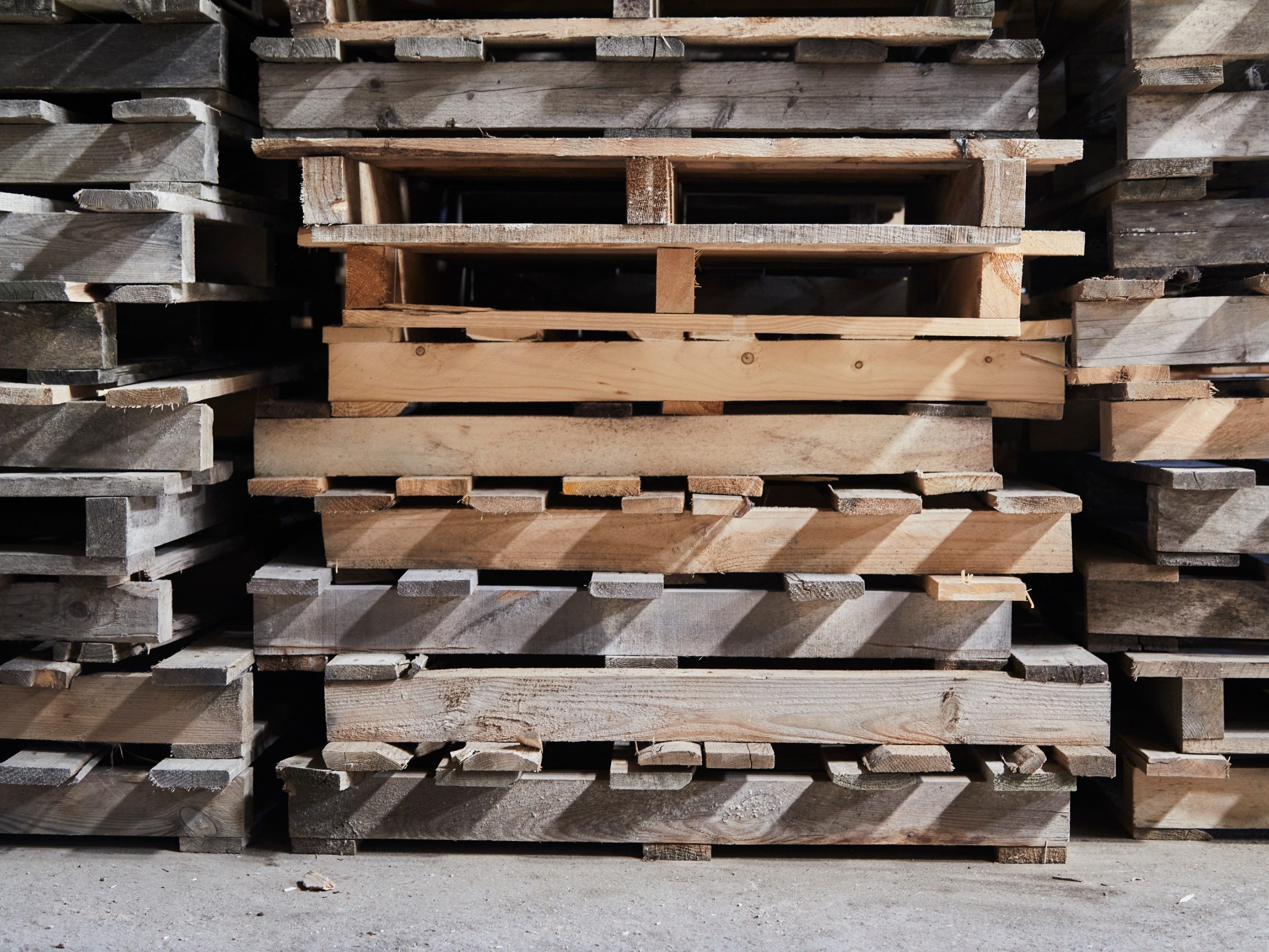 Recycelte Holzpaletten