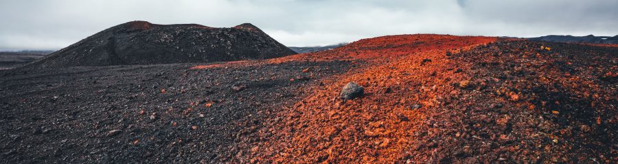 Dramatic icelandic landscape near Askja caldera.