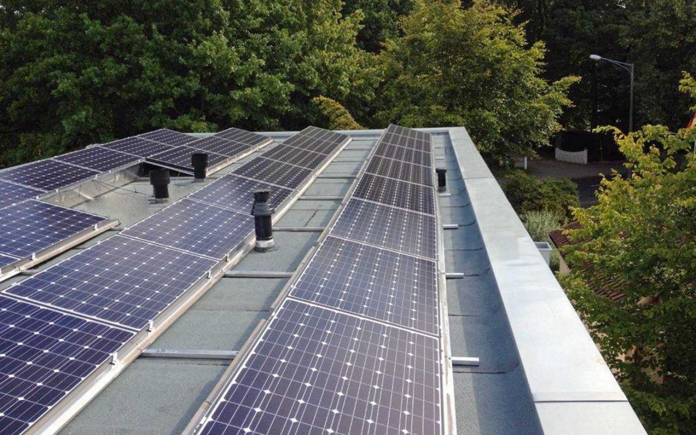 Solaranlage, Dach / Poroton T7-42,5-MW / Terca Potsdam glatt, NF