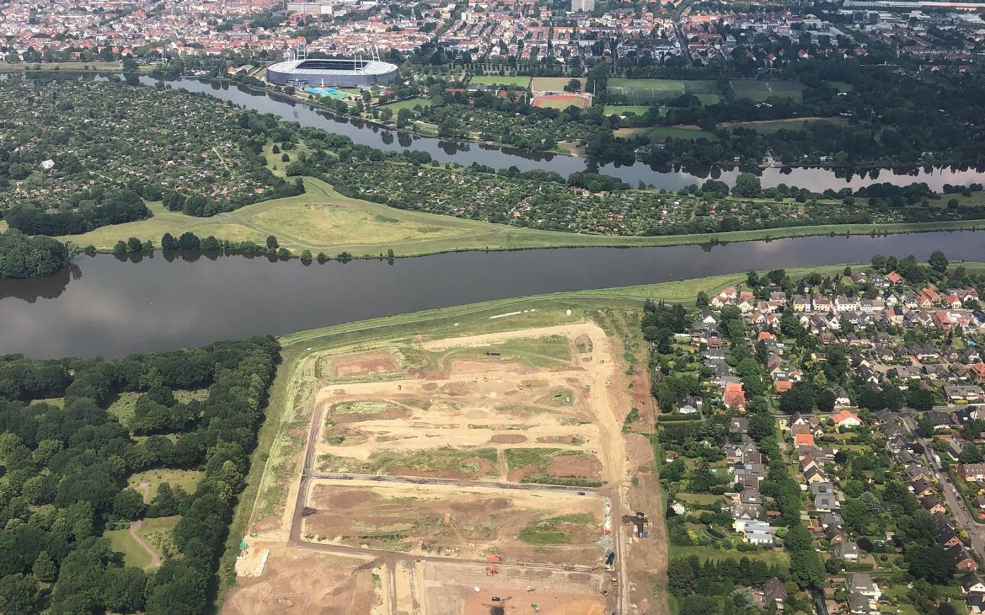 baugelände, bremen, rohstoff statt bauschutt, pgw projektgesellschaft gartenstadt werdersee, gewoba, ziegelwerk kirchkimmen