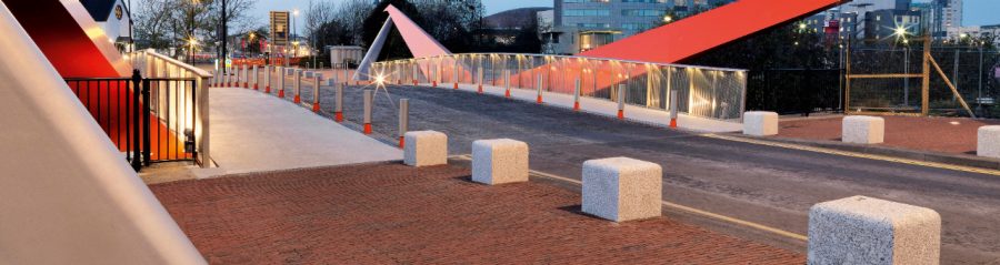 penter, pflasterstein, brücke, morgendämmerung