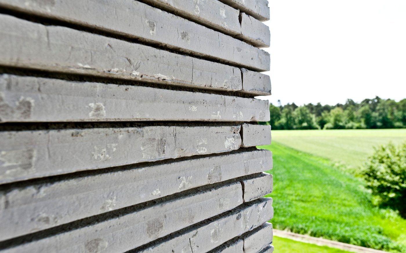 Close-Up Facade Polaris, Passive House, Bauhaus-style, Multi-Generational House, Poroton, Terca, Polaris, by Architects Engelshove, situated in Neuenkirchen