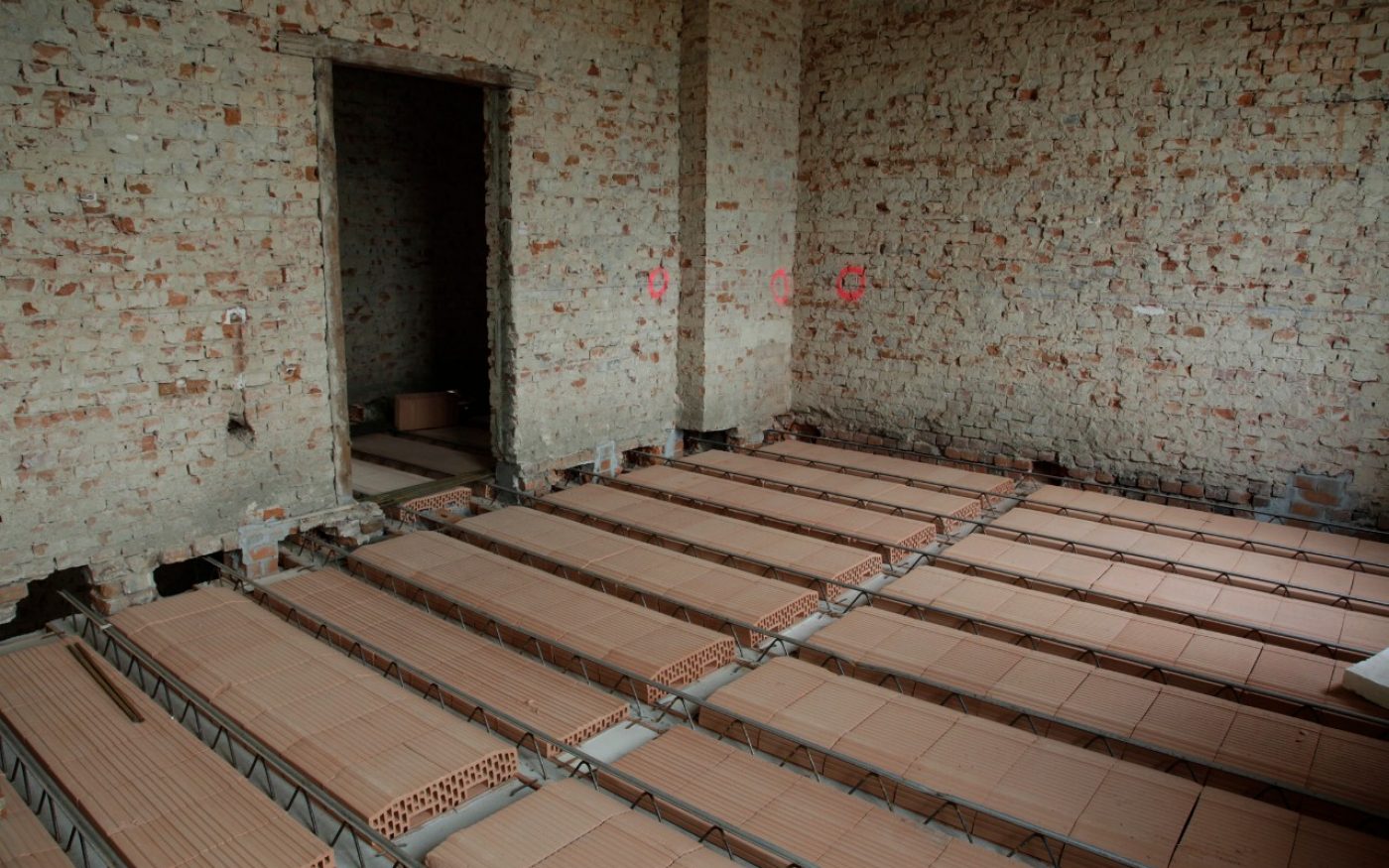 fortress, königstein, renovation, brick ceiling, filigran Ziegeldecke 18+7, filigree brick ceiling 18+7