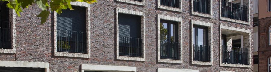 Building with Terca brick Rosslau Wechselsortierung, Katharinen-Quarter in Hamburg