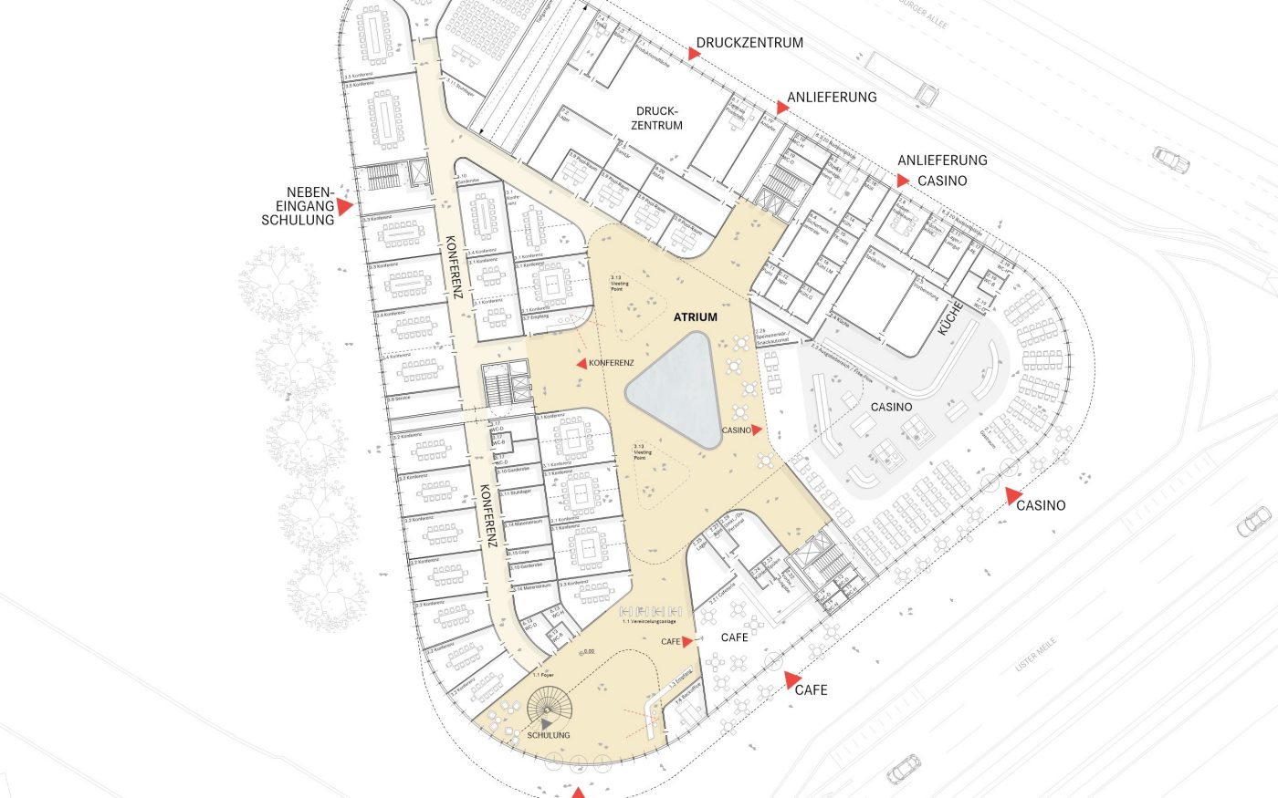 Grundriss des Erdgeschosses.