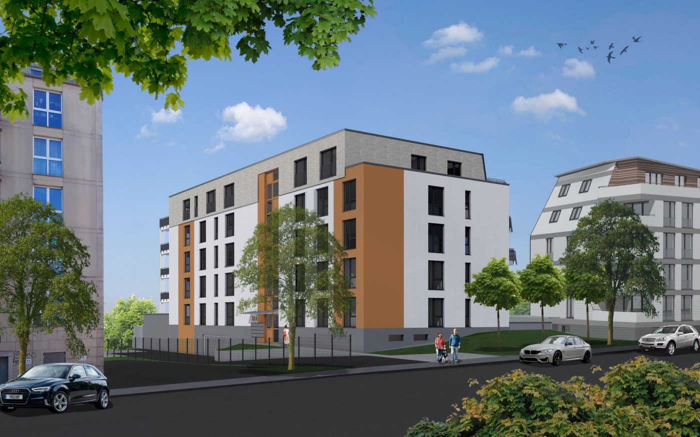 Gartenansicht Solardomizil III, Chemnitz