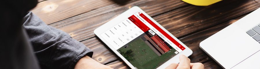 engineering using digital tablet on workspace