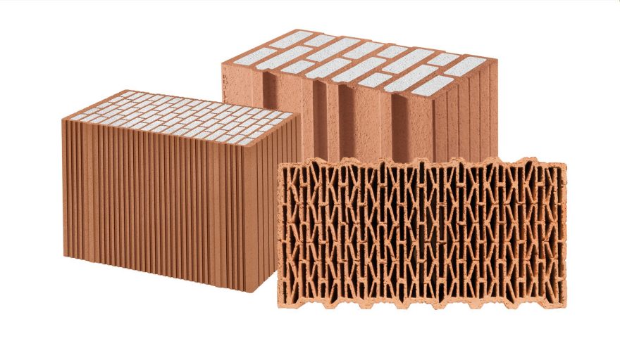 Poroton blocks together