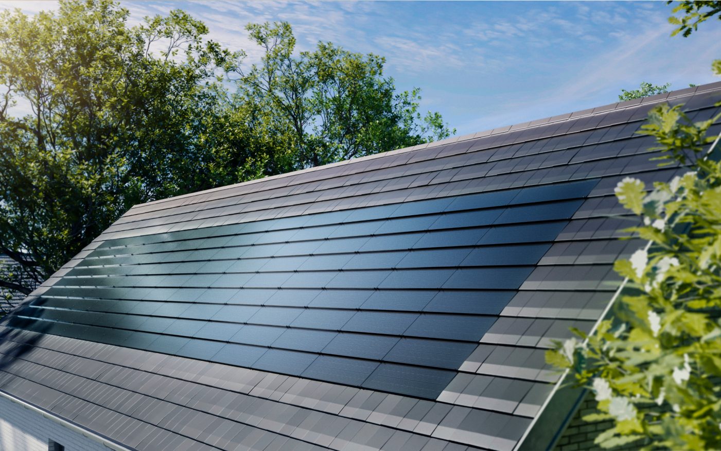 Die Wevolt X-Tile Solarmodule von Wienerberger fügen sich mit ihrem schmalen Profil nahtlos in das Dach ein und bilden mit den modernen Flachziegeln Actua 10 und Plano 11 eine perfekte Symbiose.