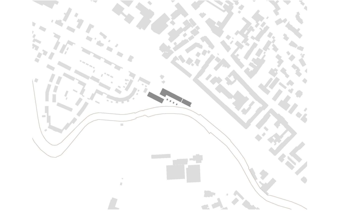 Lageplan, Freivogel Mayer Architekten, Wohnen an der Oos, Stadtreparatur, Flächenrecyckling, Beispielhaftes Bauen AKBW, Hugo Häring 2023