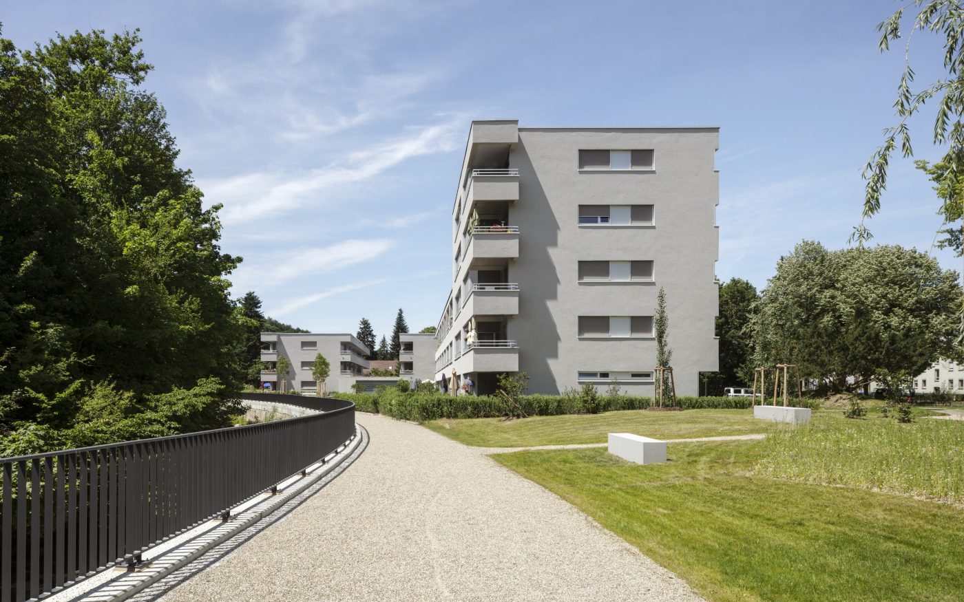 Freivogel Mayer Architekten, Wohnen an der Oos, Stadtreparatur, Flächenrecyckling, Beispielhaftes Bauen AKBW, Hugo Häring 2023