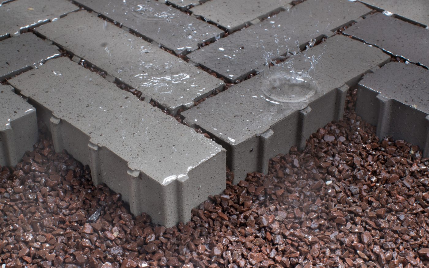 The purpose of Aquata pavers as an effective water drainage solution does not affect their versatility as a high-design landscaping option for commercial and domestic projects