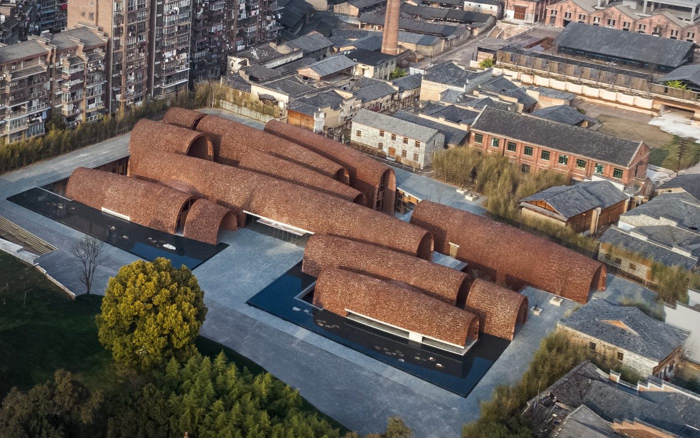 Jingdezhen Imperial Kiln Museum. Brick Award 22 Category "Sharing public spaces". Studio Zhu Pei. View from above