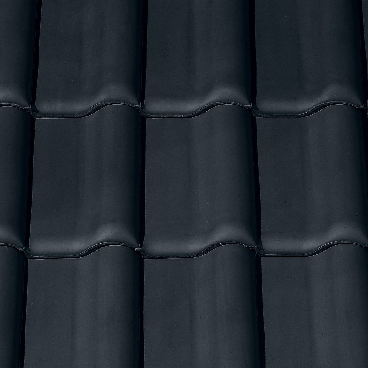 Texturbild Dachziegel Creaton Futura mattschwarz 