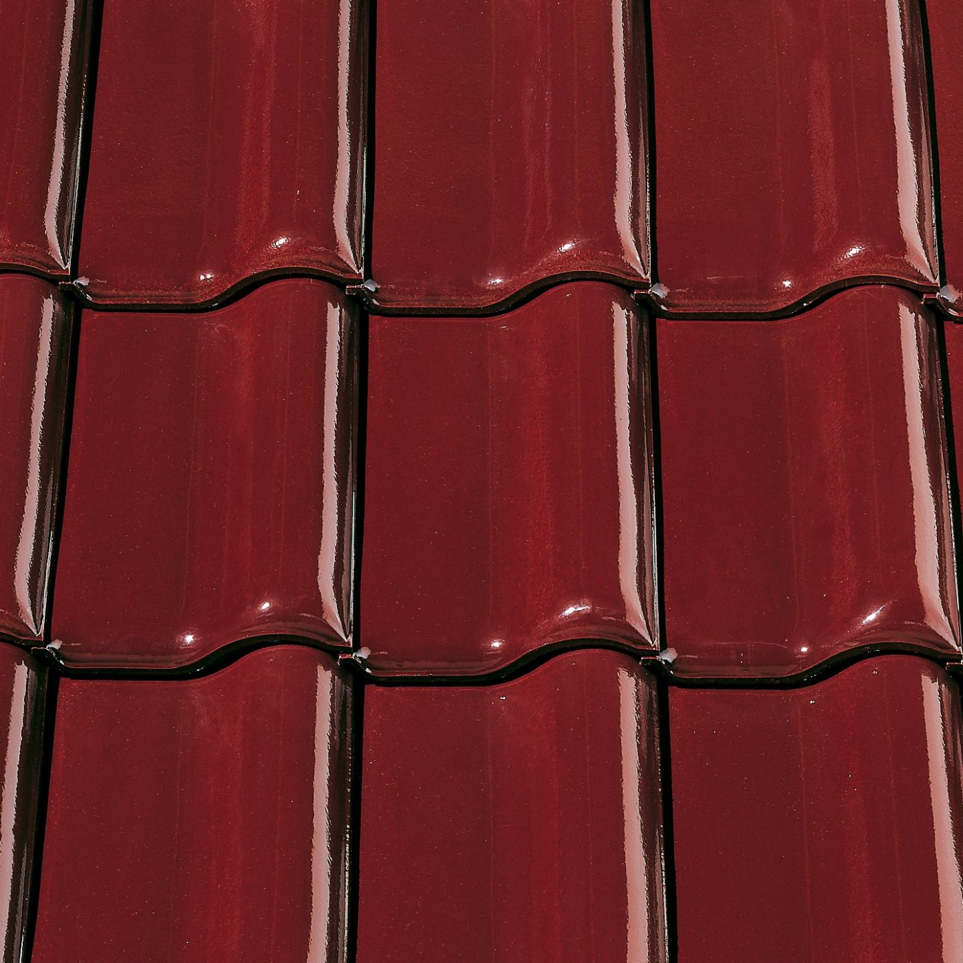 Texturbild Dachziegel Creaton Futura weinrot glasiert