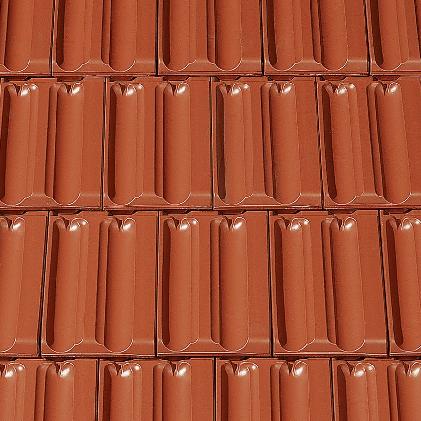 Texturbild Dachziegel Creaton Ratio rot engobiert 