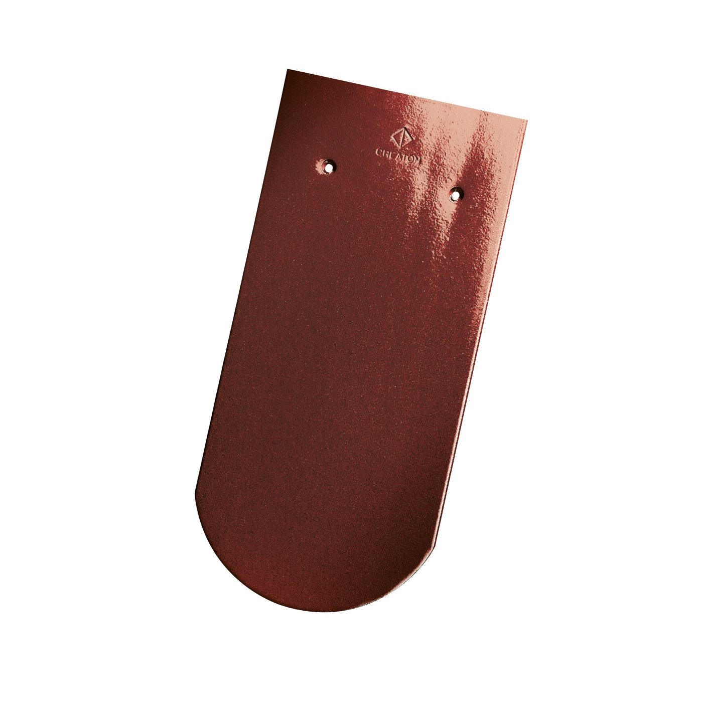 Produktbild Creaton Dachziegel Biber Klassik 18 x 38 x 1,4 Rundschnitt braun glasiert