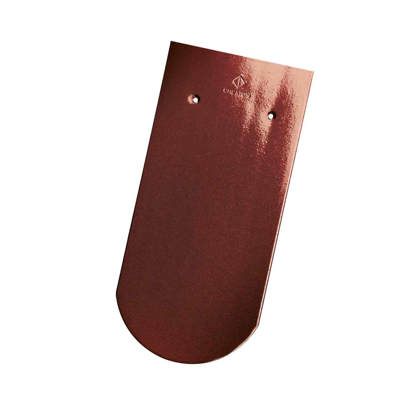 Produktbild Creaton Dachziegel Biber Klassik 18 x 38 x 1,4 Rundschnitt braun glasiert