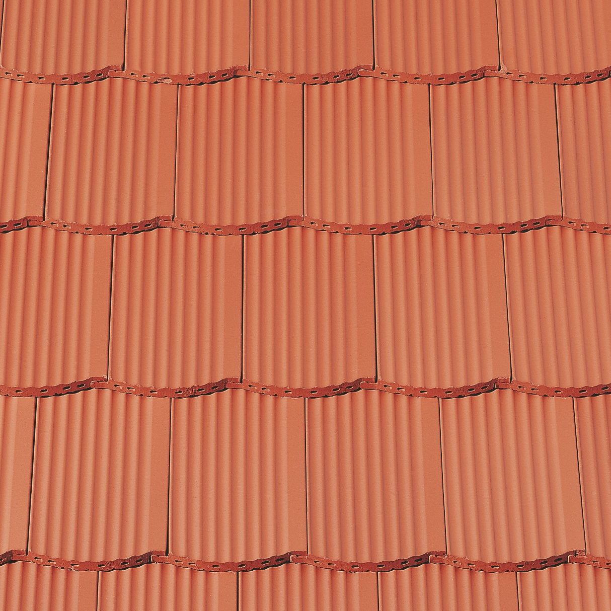 Texturbild Dachziegel Creaton Hohlstrangfalzziegel gewellt  20 x 38 x 2,1 naturrot 