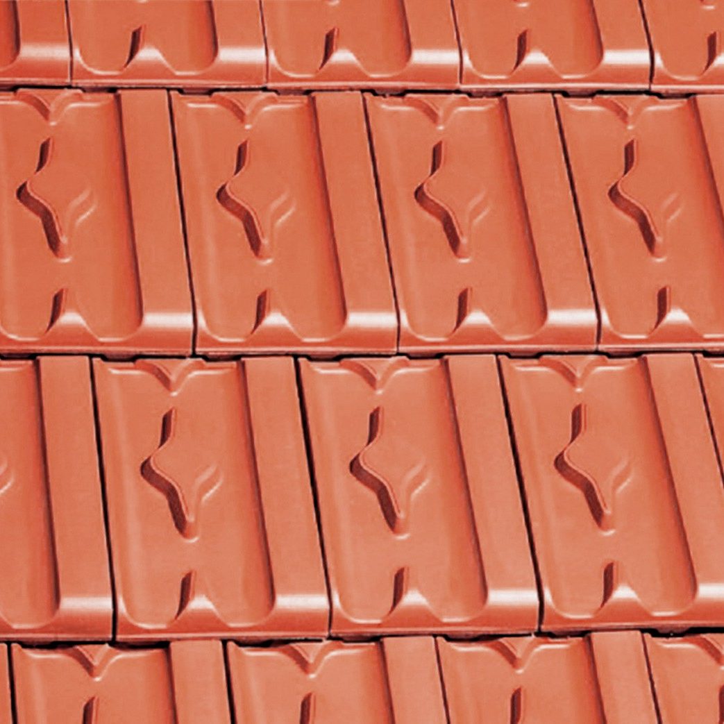 Textur Herzziegel plus rot engobiert