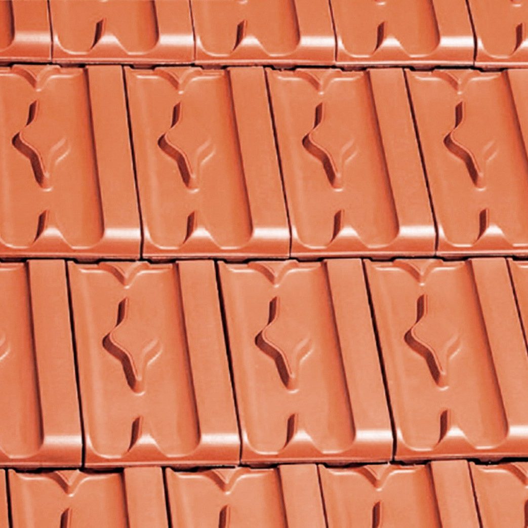 Textur Herzziegel plus naturrot