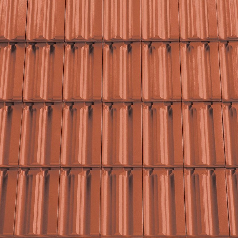Texturbild Dachziegel Koramic Tradi 12 naturrot 