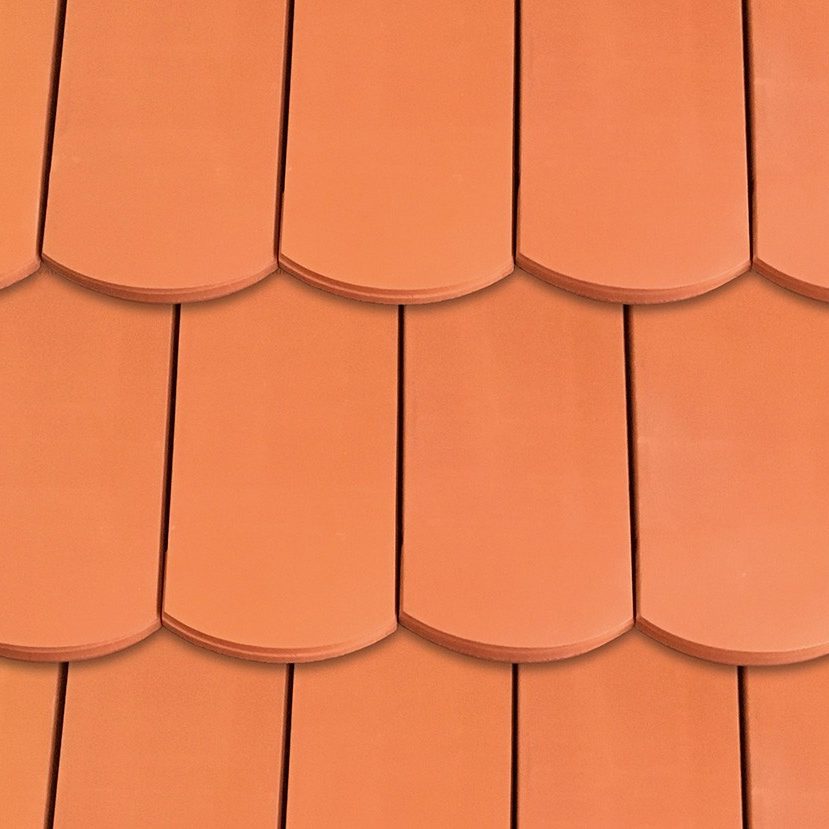 Texturbild Dachziegel Koramic Falzbiber naturrot 